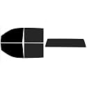 The Tint Effect Precut Window Tint Kit Compatible with GMC Sierra 2500 &amp; 3500 HD Crew Cab (2020-2026)(5% Front / 15% Rear/Solid Rear) Automotive Film
