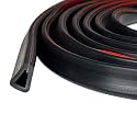 Rubber Edge Trim Black, U Channel Rubber Seal Strip with Self-Adhesive Tape, Metal Edge Protector Fit for 1/4", 10Ft(118in)