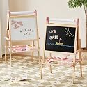 Tiny Land Foldable Wooden Kids Easel with Magnetic Letters & Numbers