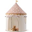 Tiny Land Kids Play Tent, Khaki Castle Pop Up Tent for Kids Indoor