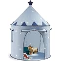 Tiny Land Kids Play Tent, Blue Castle Pop Up Tent for Toddlers Indoor