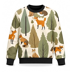 Tiny Sprouts Kids Sweatshirt JungleFox Theme