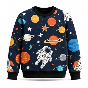 Tiny Sprouts Kids Sweatshirt Spaceman Theme