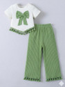 Tiny Threads Girls Casual Top Pant Green