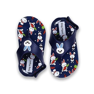 tiny tiger kids bunny sandals cute flip flops for baby boy amp baby girl soft comfortable outdoor indoor slippers with anti-slip sole navy color size 5