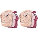 Tiny Twinkle Mess-Proof Baby Bibs for Eating | Waterproof, Wipeable Toddler Bibs with Catch-All Pocket | Feeding Bibs for Girls &amp; Boys(6 Pack,Unicorn)