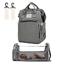 TINYBERG Diaper Bag for Mothers for Travel, 3-in-1 Maternity Bag with Foldable Bed & Changing Station 11 Pockets, Insulated Bottle Holders, USB Port, Water Resistant