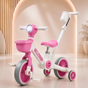 TinyDazzle Kids 3 in 1 Convertible Tricycle