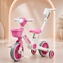 TinyDazzle Kids 3 in 1 Convertible Tricycle