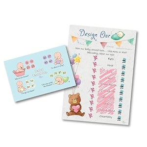 baby shower games - baby shower party - tambola - funny games - a4 amp 5x3 inch cards - adults - unisex 