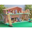 Wooden Big Dollhouse Large Doll House with Furniture playset Age 3+ (Big Colour Villa 2 Stories + Garden + Pool)
