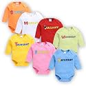 TINYO Boy39s Letter Print Regular Fit Bodysuit