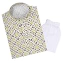 TinySteps Traditional Ethnic Wear Boys Rayon Printed Kurta with Sequin Embroidery and White Cotton Pajama