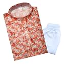 TinySteps Traditional Ethnic Wear Boys Rayon Printed Kurta With Sequin Embroidery and White Cotton Pajama