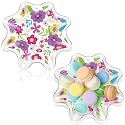 Tioncy 2 Pcs Summer Flowers Plastic Bowls 8.3 Inch Daisies and Wildflowers Candy Bowls Reusable Serving Dish for Snack Fruit Candy Holiday Tableware for Summer Wedding Birthday Food Party Supplies