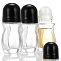 Tioncy 3 Pcs 30ml Empty Glass Roller Bottles, Glass Roller Ball