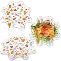 Tioncy 4 Pcs Fall Plastic Bowls 8 Inch Pumpkin and Maple Leaves Candy Dish