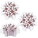 Tioncy 4 Pcs Football Plastic Bowls 8 Inch Football Party Snack Candy Dish