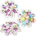 Tioncy 4 Pcs Spring Summer Flower Plastic Bowls 8 Inch Daisies and Wildflowers Candy Bowls Reusable Serving Dish for Snack Fruit Candy Dish Holiday Tableware for Wedding Birthday Food Party Supplies
