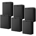 Tioncy 6 Pcs Sanitary Napkin Receptacle Wall Mounted,Black