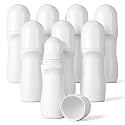 Tioncy 8 Pcs 50ml Empty Roller Bottles, Plastic Roller Ball