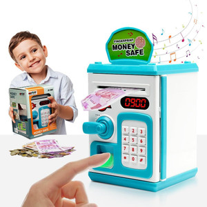 tip n top money saving locker with password  finger print lock with sound piggy bank coin bank
