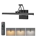 Tipace Black Hardwired Picture Lights for Paintings - 15.7 inch 3CCT Dimmable Modern Gallery Light with Remote Control Led Wall Art Lighting Display Artwork