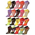 Tipi Toe Women’s 20 Pack Colorful Low Cut Socks – Lightweight, Breathable Design for All-Day Comfort Sizes 9-11/10-13