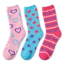 Tipi Toe Womens Fuzzy Crew Socks with Anti Slip Grips Warm Cozy Fluffy Winter Slipper Socks Non Skid Home Socks for Women