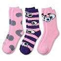 Tipi Toe Womens Fuzzy Crew Socks with Anti Slip Grips Warm Cozy Fluffy Winter Slipper Socks Non Skid Home Socks for Women