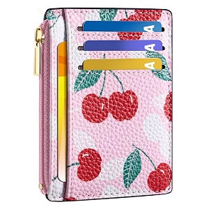 tipmile womens credit card holder wallet small slim rfid blocking sleeve cherry berry 44 x 314 x 011 inches patterned