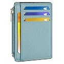 Tipmile Womens Credit Card Holder Wallet, Small Slim RFID Blocking Sleeve, Powder Blue, 4.4 x 3.14 x 0.11 inches, Minimalist