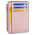 Tipmile Womens Credit Card Holder Wallet, Small Slim RFID Blocking Sleeve, Dusty Pink, Small, Minimalist