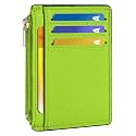 Tipmile Womens Credit Card Holder Wallet, Small Slim RFID Blocking Sleeve, Neon Green, 4.4 x 3.14 x 0.11 inches, Minimalist