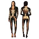 Tipsy Elves Sexy Halloween Skeleton Bodysuit for Women - One Piece Costume