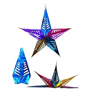 artistic folding paper hanging star chandeliers garland for all occasion pack of 4 big apollo star