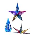 Artistic Folding Paper Hanging Star Chandeliers Garland for All Occasion (Pack of 12, Big Apollo Star)