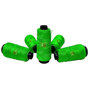 premium macram 4-ply braided nylon thread cord rope pack of 1 spool 100 meters 1mm authentic screaming green