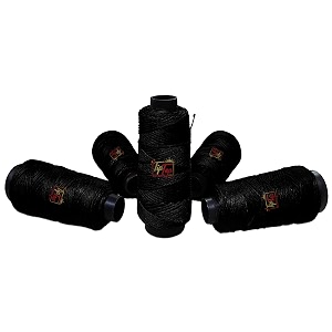 premium macram 4-ply braided nylon thread cord rope pack of 1 spool 100 meters 1mm authentic jet black