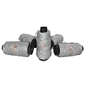 Premium Macramé 4-Ply Braided Nylon Thread Cord Rope (Pack of 1 Spool; 100 Meters) (1mm Authentic) (Glitter Silver)
