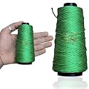 Premium Macramé 4-Ply Braided Nylon Thread Cord Rope (Pack of 1 Spool; 100 Meters) (1mm Authentic) (Pine Green)