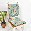 Cotton Printed Chair Pads/Chair Cushion/Back Support/Seat Cushion with Ties and Handmade Quilting (Set of 2) (Pattern 03)