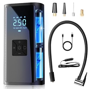 tire inflator portable air compressor150psi portable air pump for car tires with digital tire pressure gauge
