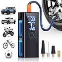 Portable Tire Inflator Air Compressor, 150PSI Portable Air Compressor with Digital Pressure Gauge, 25000mAh Cordless Air Pump for Car, Motorcycle, Bike and