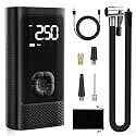 Tire Inflator Portable Air Compressor - 4X Faster 150 PSI Air Pump for Car Tires - Wireless/Wired Car Tire Inflator with Pressure Gauge - Portable Tire Inflator for Car, Bicycle, Motor and Balls