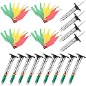 Tire Tread Depth Gauge Brake Lining Gauge Set Color Coded Tire Brake Lining Thickness Automotive Pad Measure Ruler Tool(15 Pcs)