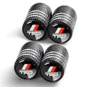 Tire Valve Stem Cap Cover Fit for Toyota TRD Series Belt O-Ring Seal Corrosion Resistant Tire Valve Caps Car Accessories 4Pc Black