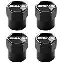 Tire Valve Stem Caps Cover for Mercedes Benz AMG Accessories 4-Pack Black