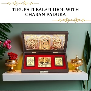 Tirupati Balaji Idol with Charan Paduka