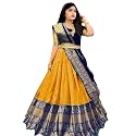 New Designed South Indian Chanderi Unstitched Lehenga Choli For Women And Girls-Kumkum.